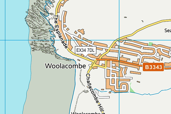 EX34 7DL map - OS VectorMap District (Ordnance Survey)