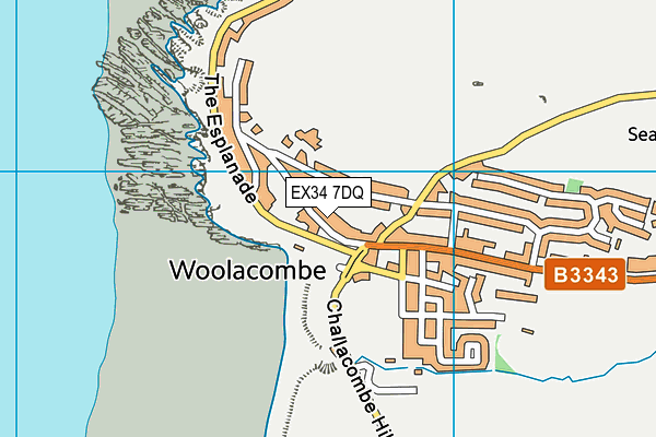 EX34 7DQ map - OS VectorMap District (Ordnance Survey)