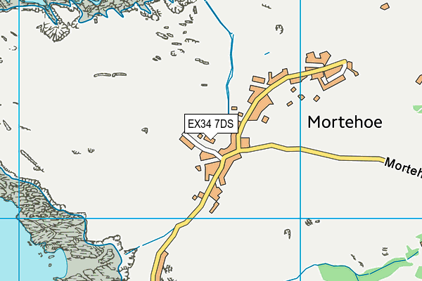 EX34 7DS map - OS VectorMap District (Ordnance Survey)