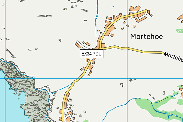 EX34 7DU map - OS VectorMap District (Ordnance Survey)
