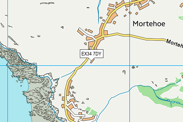 EX34 7DY map - OS VectorMap District (Ordnance Survey)