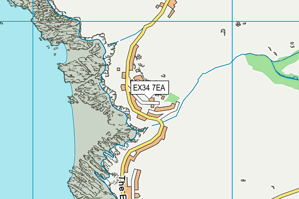 EX34 7EA map - OS VectorMap District (Ordnance Survey)