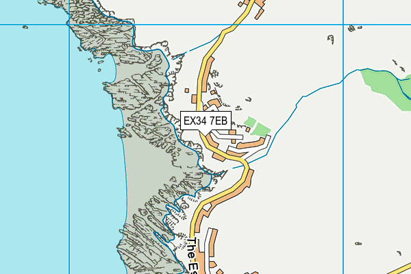 EX34 7EB map - OS VectorMap District (Ordnance Survey)