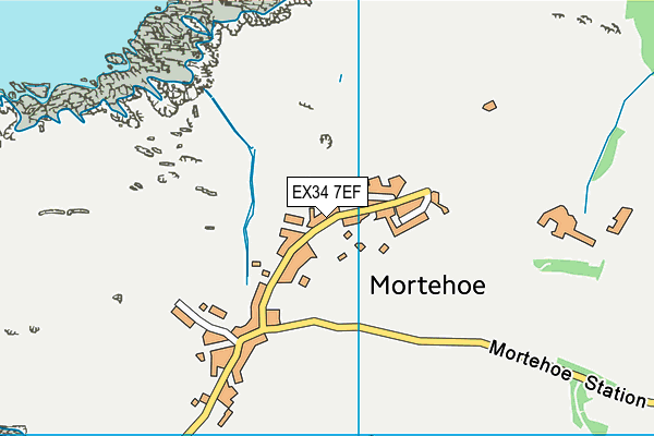 EX34 7EF map - OS VectorMap District (Ordnance Survey)