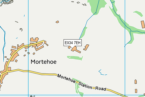 EX34 7EH map - OS VectorMap District (Ordnance Survey)