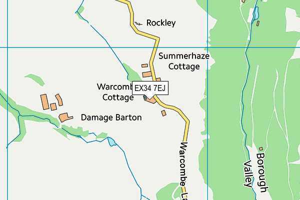 EX34 7EJ map - OS VectorMap District (Ordnance Survey)