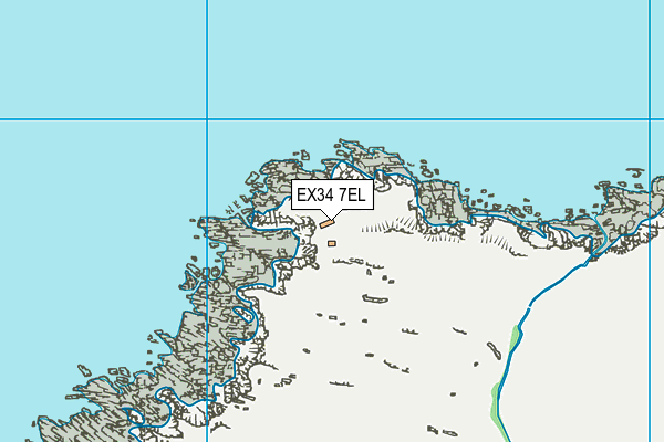 EX34 7EL map - OS VectorMap District (Ordnance Survey)