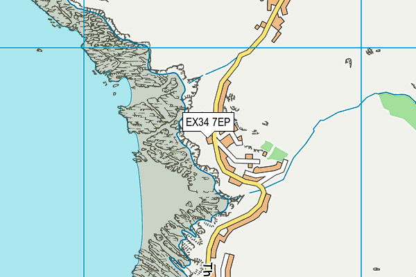 EX34 7EP map - OS VectorMap District (Ordnance Survey)