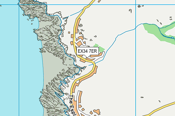 EX34 7ER map - OS VectorMap District (Ordnance Survey)