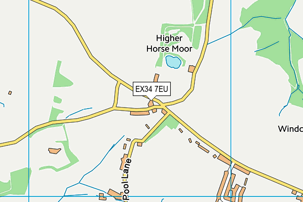 EX34 7EU map - OS VectorMap District (Ordnance Survey)