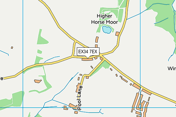 EX34 7EX map - OS VectorMap District (Ordnance Survey)