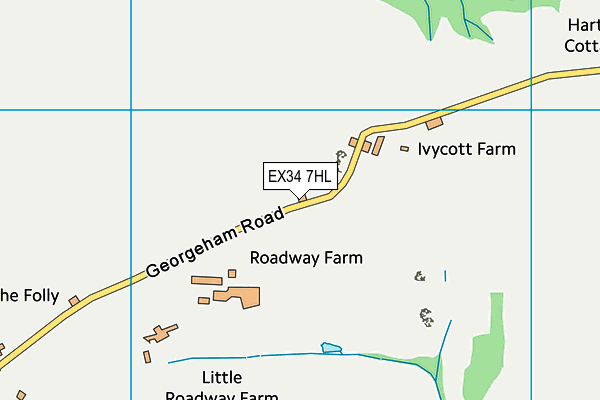 EX34 7HL map - OS VectorMap District (Ordnance Survey)