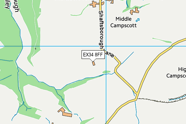 EX34 8FF map - OS VectorMap District (Ordnance Survey)