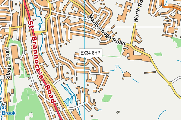 EX34 8HP map - OS VectorMap District (Ordnance Survey)