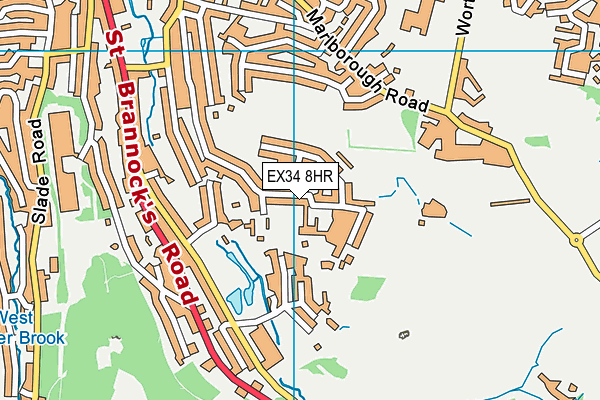 EX34 8HR map - OS VectorMap District (Ordnance Survey)