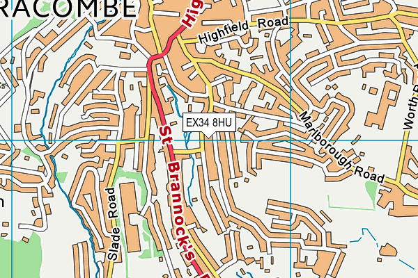 EX34 8HU map - OS VectorMap District (Ordnance Survey)