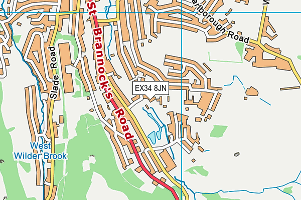 EX34 8JN map - OS VectorMap District (Ordnance Survey)