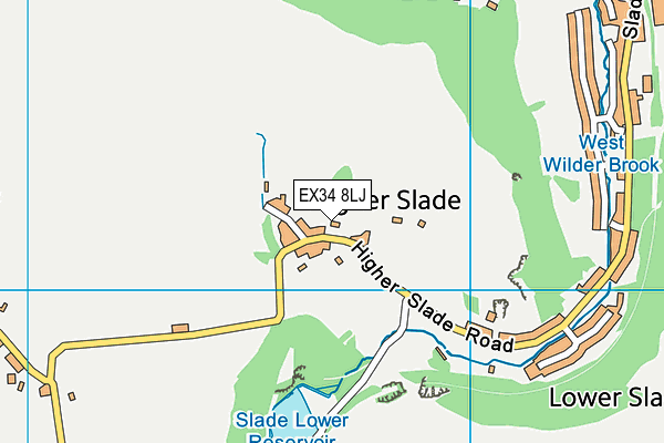 EX34 8LJ map - OS VectorMap District (Ordnance Survey)