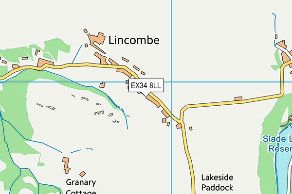 EX34 8LL map - OS VectorMap District (Ordnance Survey)