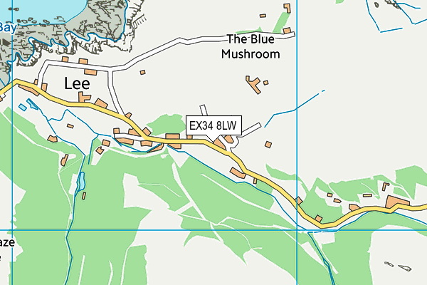 EX34 8LW map - OS VectorMap District (Ordnance Survey)