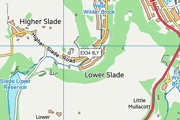 EX34 8LY map - OS VectorMap District (Ordnance Survey)