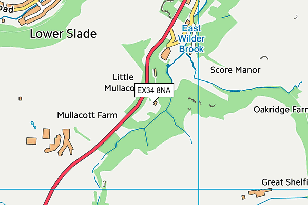 EX34 8NA map - OS VectorMap District (Ordnance Survey)