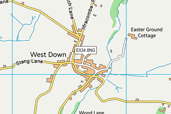 EX34 8NG map - OS VectorMap District (Ordnance Survey)