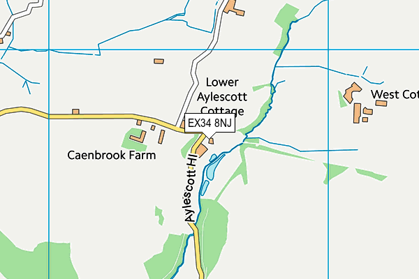 EX34 8NJ map - OS VectorMap District (Ordnance Survey)