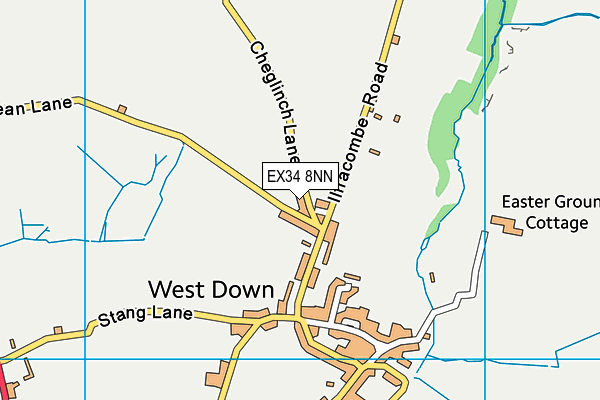 EX34 8NN map - OS VectorMap District (Ordnance Survey)