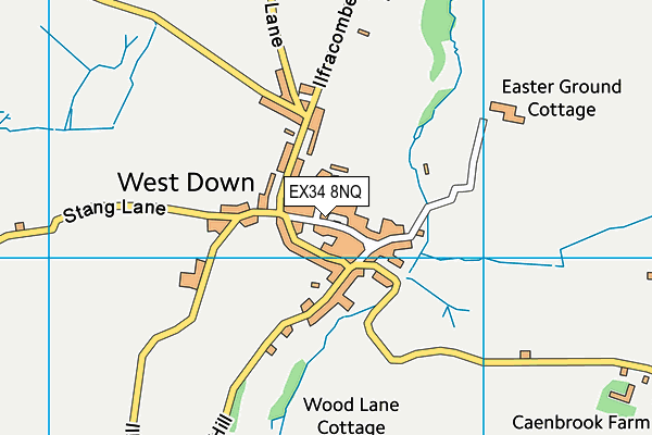 EX34 8NQ map - OS VectorMap District (Ordnance Survey)