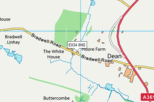 EX34 8NS map - OS VectorMap District (Ordnance Survey)