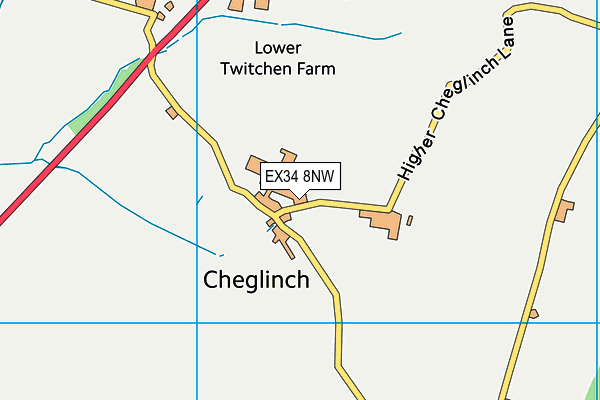 EX34 8NW map - OS VectorMap District (Ordnance Survey)