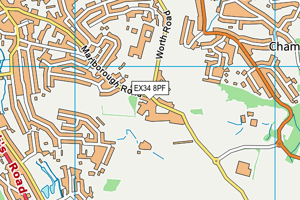 The Ilfracombe Academy (Killacleave Sports Field) map (EX34 8PF) - OS VectorMap District (Ordnance Survey)