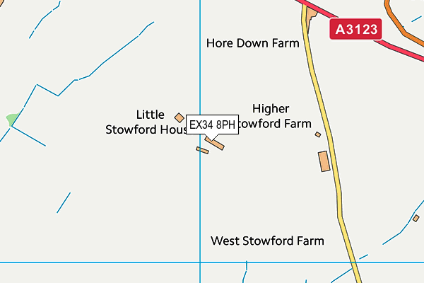 EX34 8PH map - OS VectorMap District (Ordnance Survey)