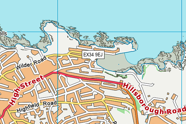 EX34 9EJ map - OS VectorMap District (Ordnance Survey)