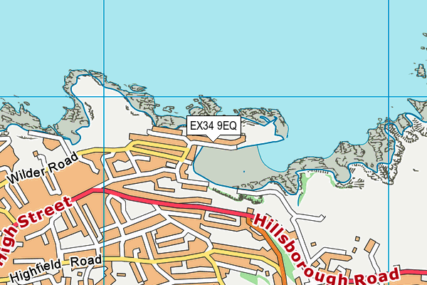 EX34 9EQ map - OS VectorMap District (Ordnance Survey)