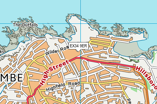 EX34 9ER map - OS VectorMap District (Ordnance Survey)