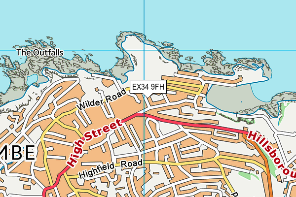 EX34 9FH map - OS VectorMap District (Ordnance Survey)