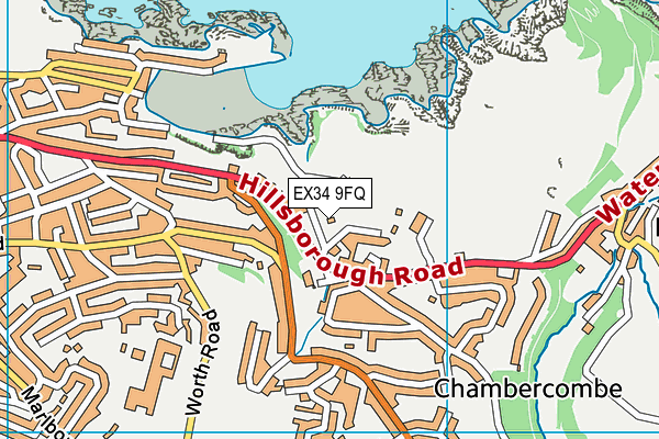 EX34 9FQ map - OS VectorMap District (Ordnance Survey)