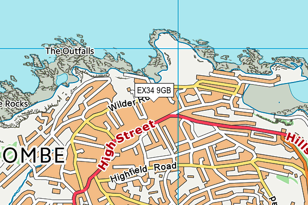 EX34 9GB map - OS VectorMap District (Ordnance Survey)