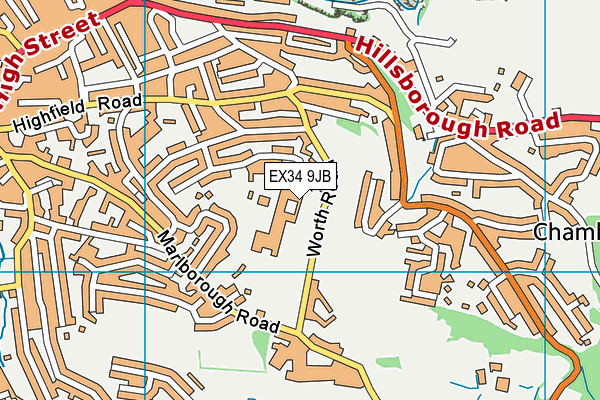 The Ilfracombe Academy map (EX34 9JB) - OS VectorMap District (Ordnance Survey)
