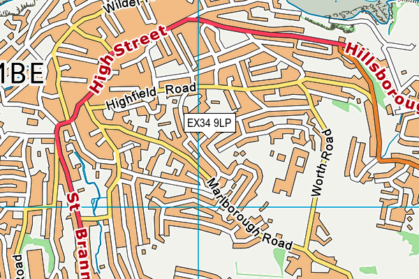 EX34 9LP map - OS VectorMap District (Ordnance Survey)