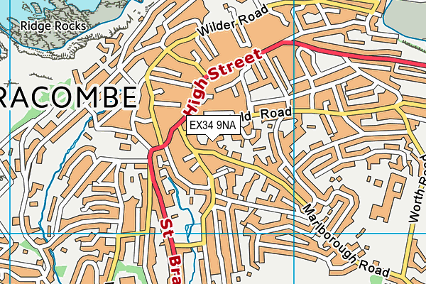 EX34 9NA map - OS VectorMap District (Ordnance Survey)