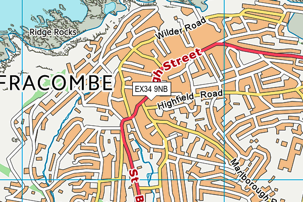 EX34 9NB map - OS VectorMap District (Ordnance Survey)