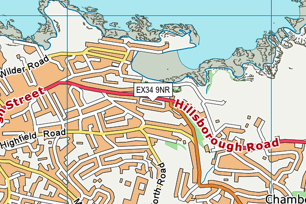 EX34 9NR map - OS VectorMap District (Ordnance Survey)