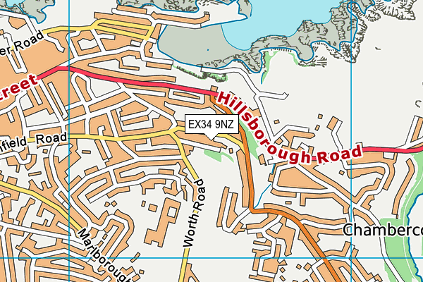 EX34 9NZ map - OS VectorMap District (Ordnance Survey)