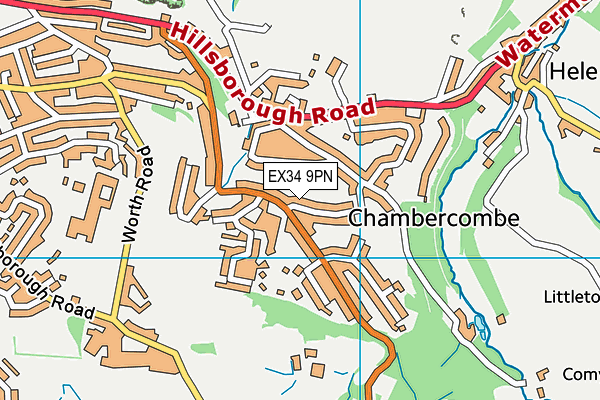 EX34 9PN map - OS VectorMap District (Ordnance Survey)