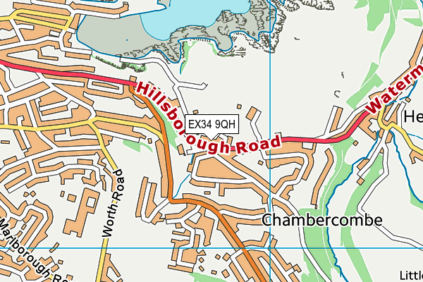 EX34 9QH map - OS VectorMap District (Ordnance Survey)