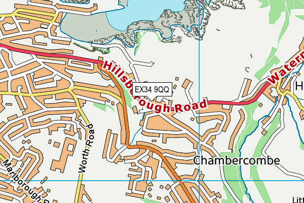 EX34 9QQ map - OS VectorMap District (Ordnance Survey)