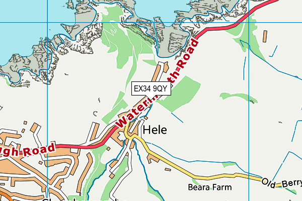 EX34 9QY map - OS VectorMap District (Ordnance Survey)